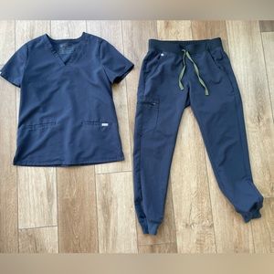 Navy figs scrubs set.